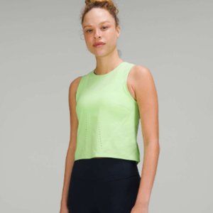 NEW! Lululemon swift ventilated running tank top, bright green, size 10, NWOT